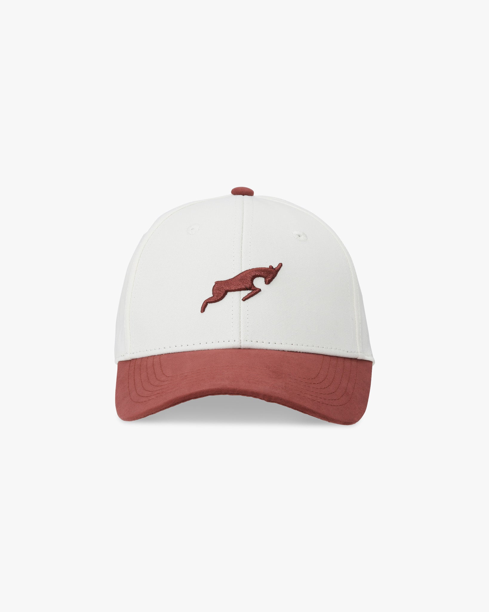 Canvas Golf Hat Cream Burgundy