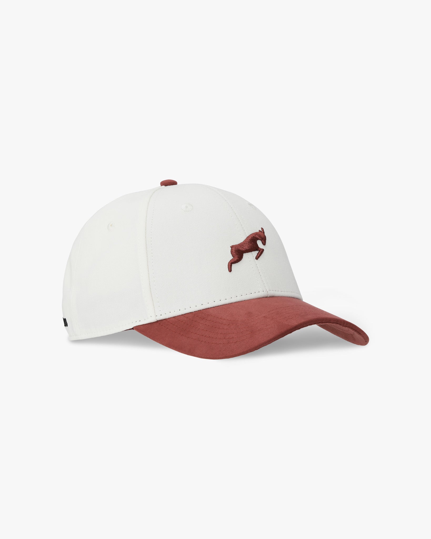 Canvas Golf Hat Cream Burgundy