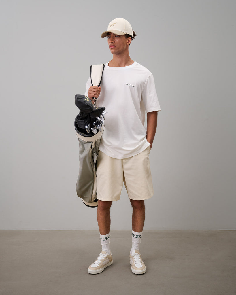 Corduroy Cream & Beige Golf Hat