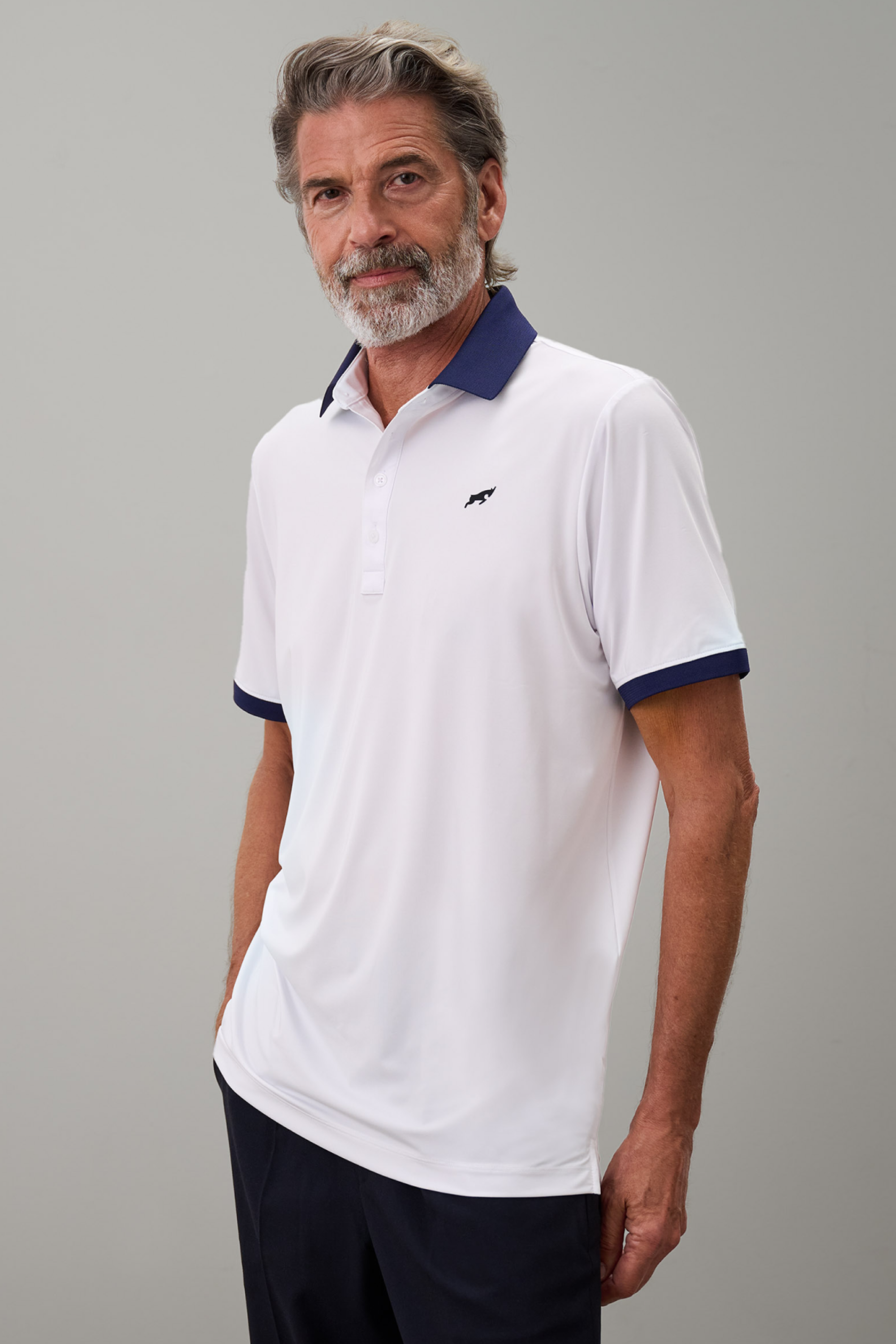 Golf Tech Polo Navy Collar