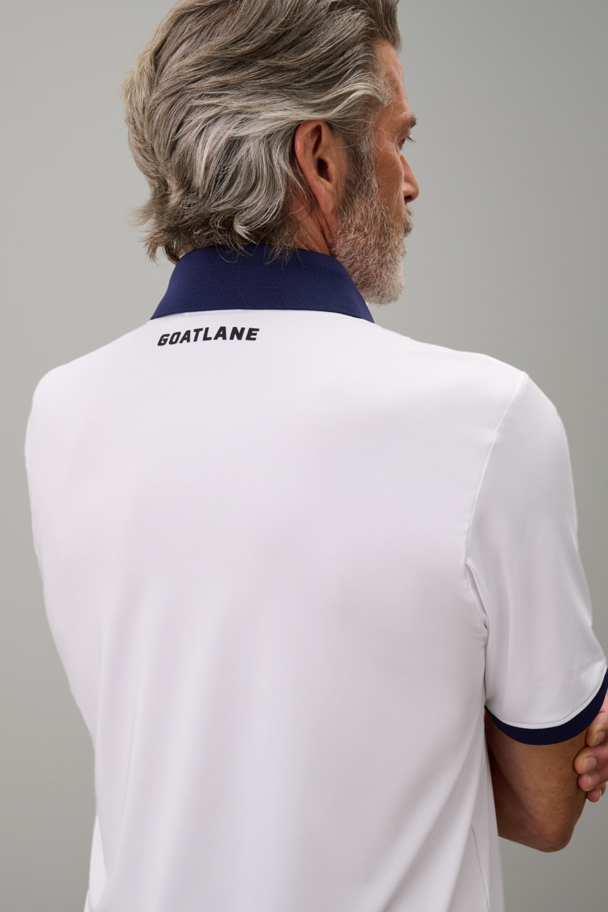 Golf Tech Solid Polo - White/Blue