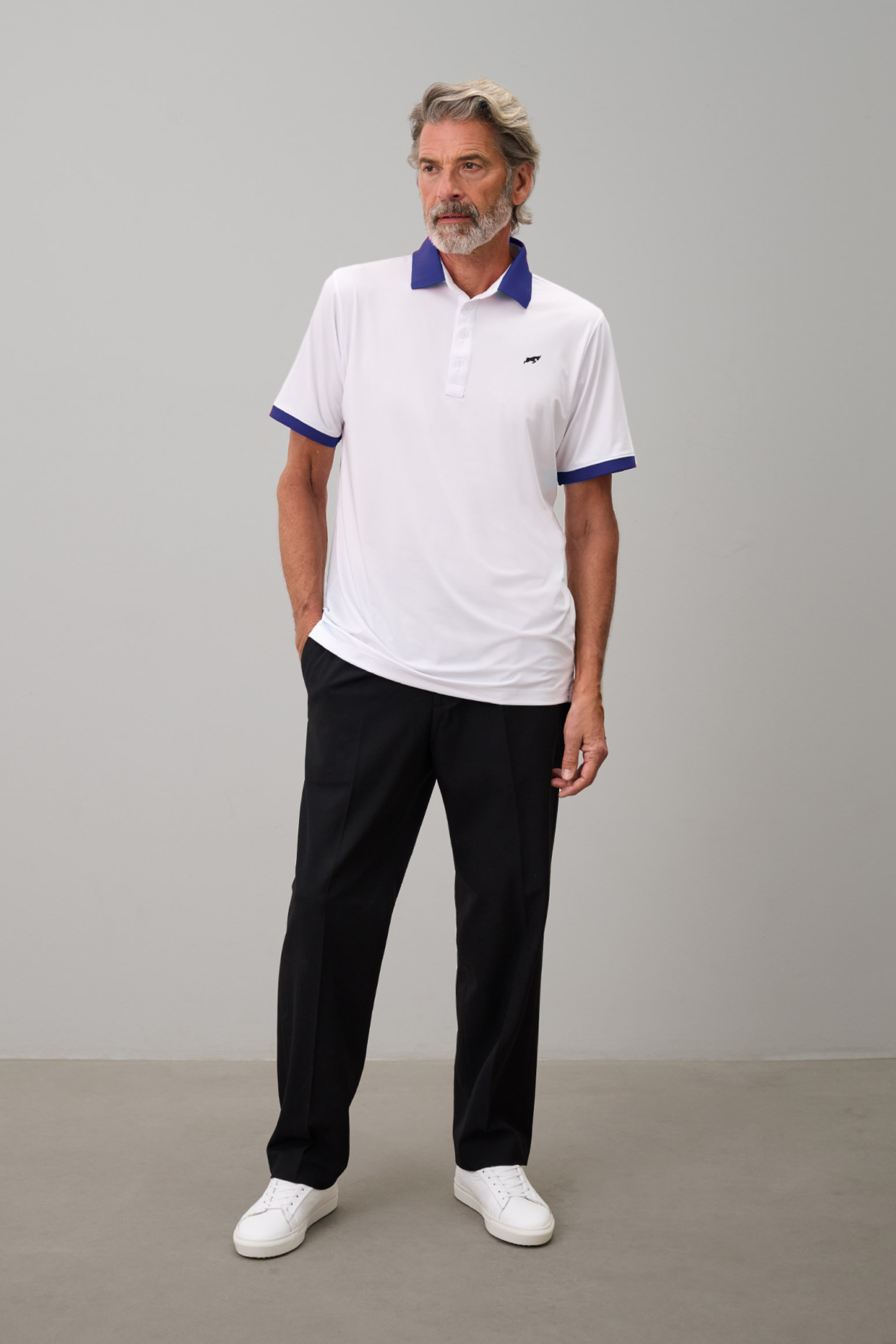 Golf Tech Polo Navy Collar