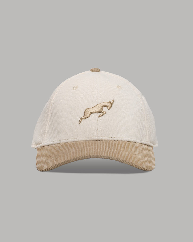 Corduroy Cream & Beige Golf Hat