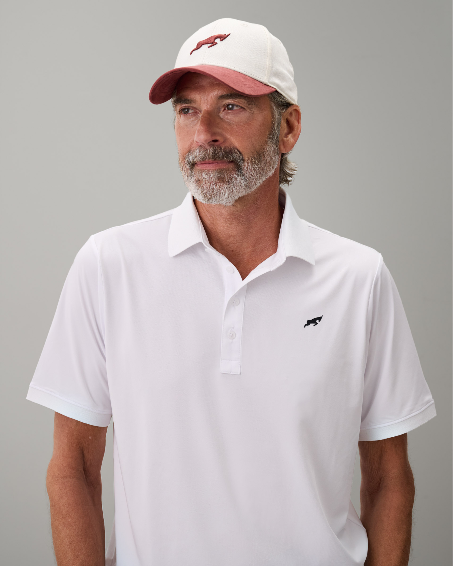 Canva Cream Burgundy Golf Hat