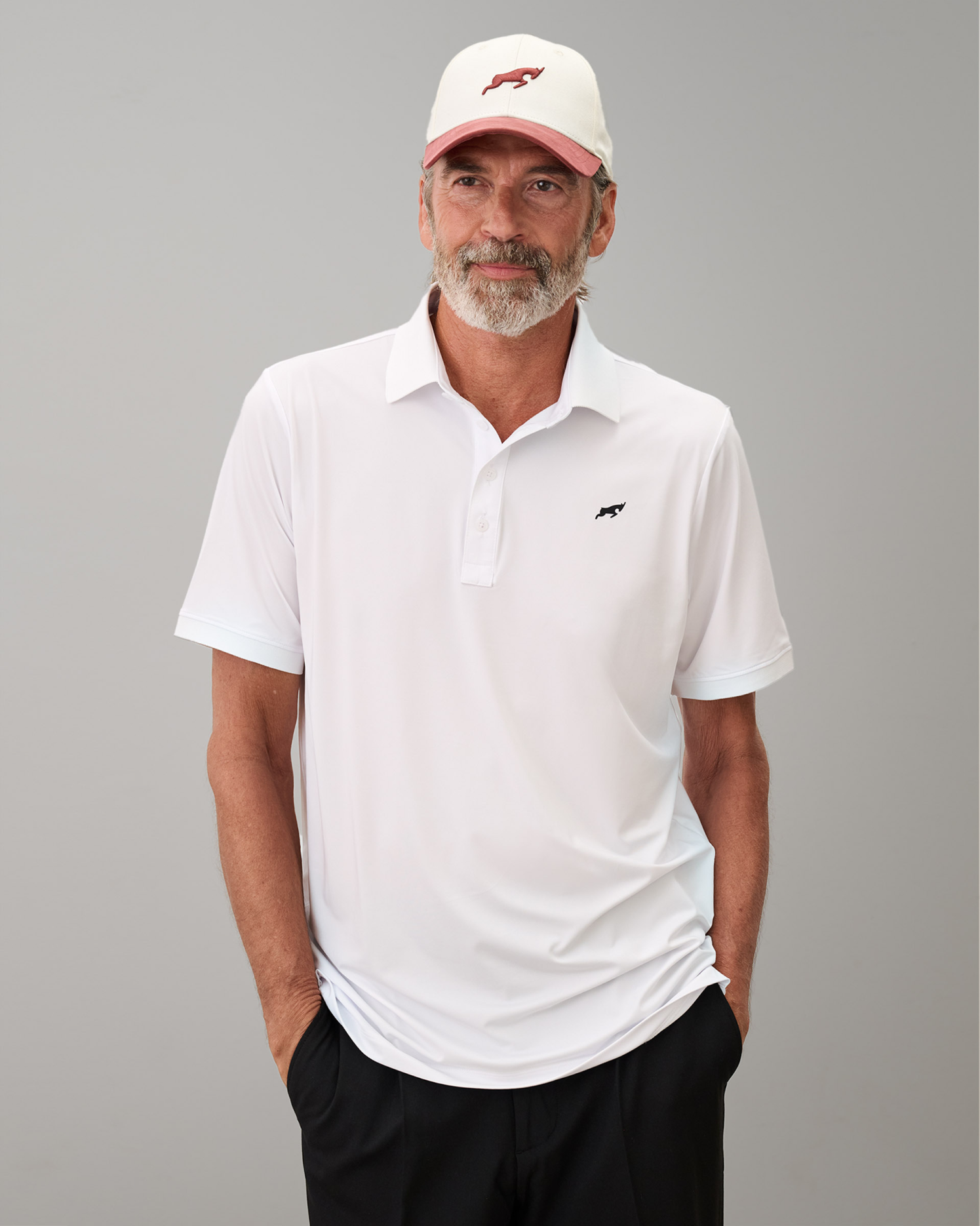 Canva Cream Burgundy Golf Hat