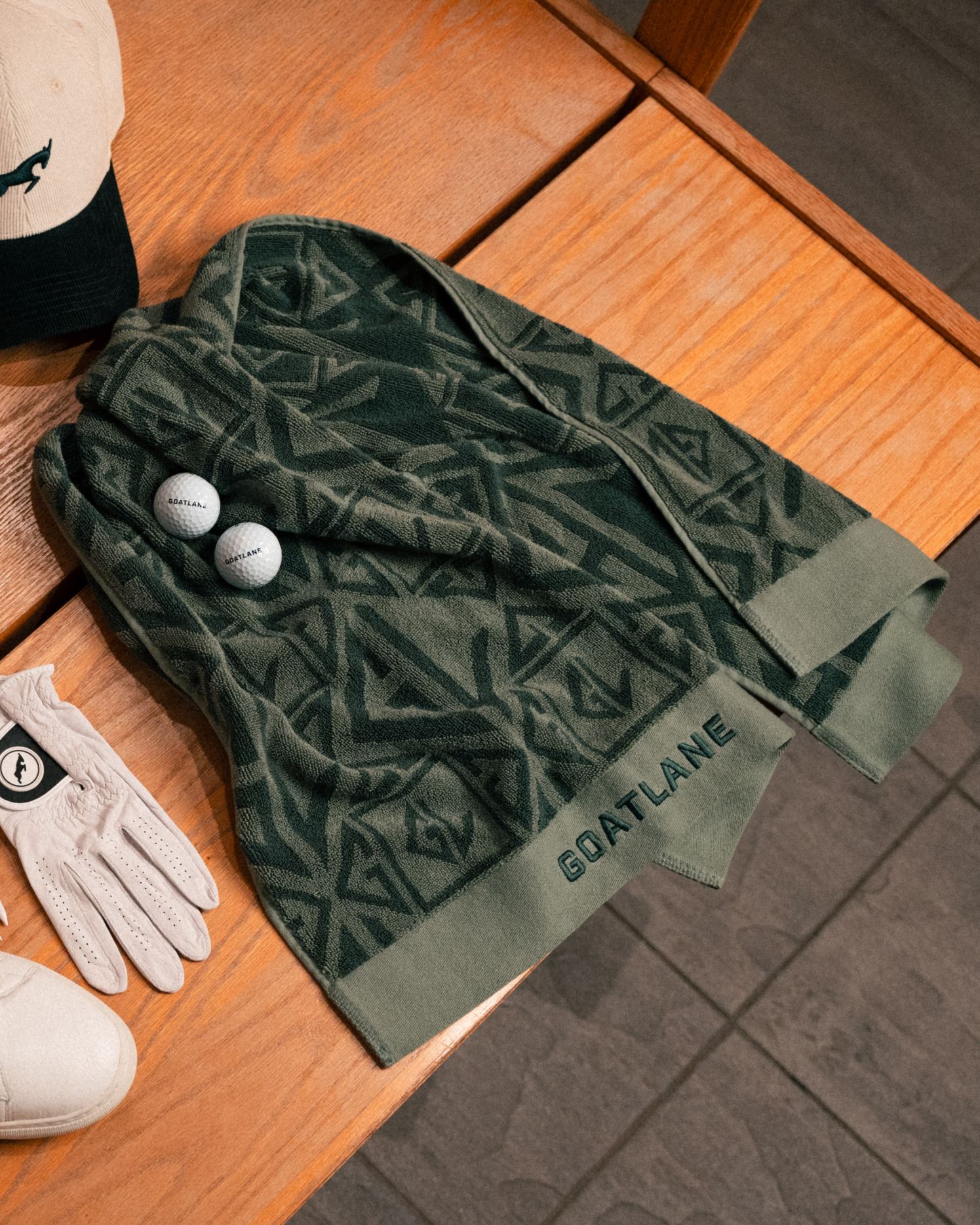 The Goatlane Jacquard Golf Towel