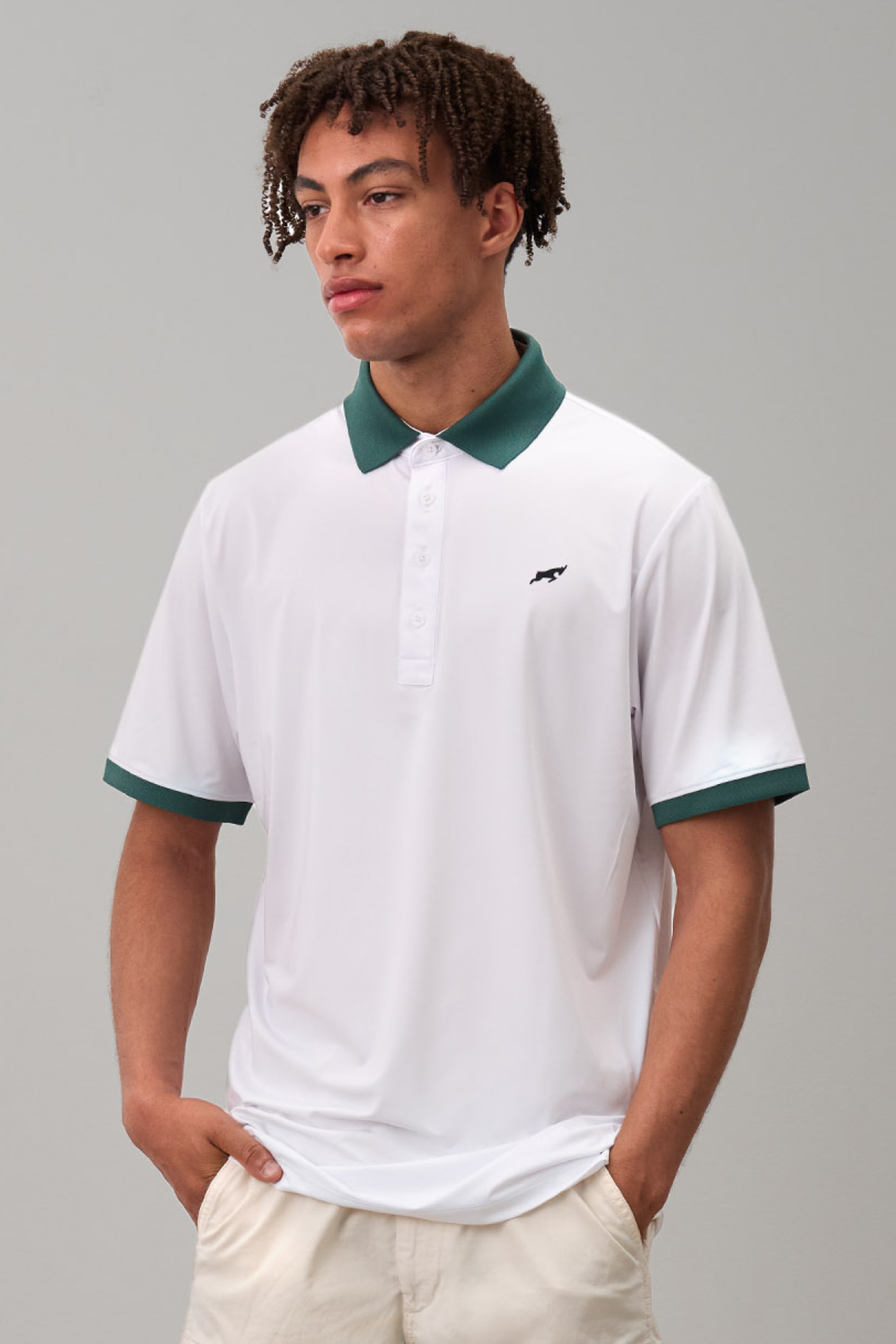 Golf Tech Polo Green Collar