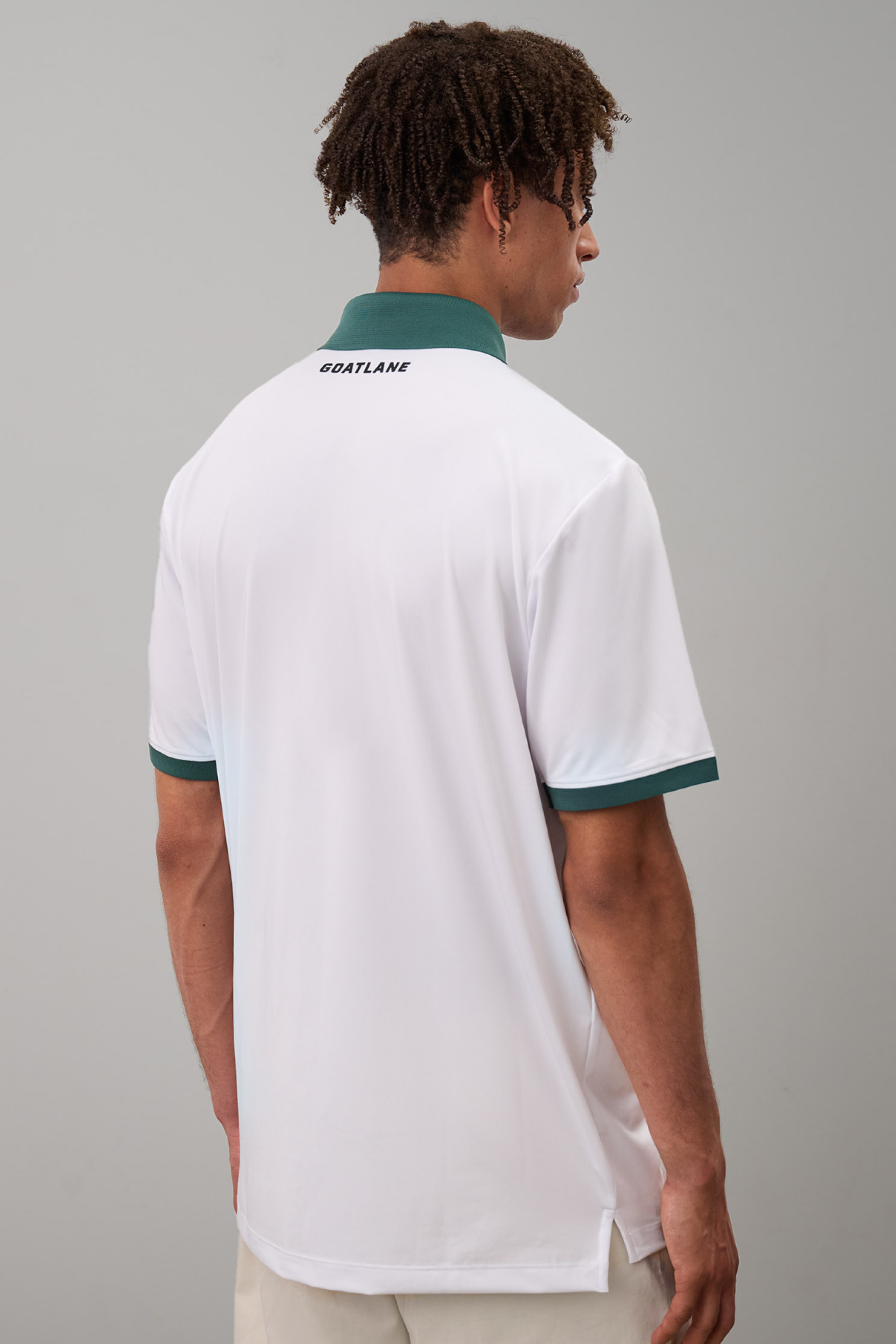 Golf Tech Solid Polo - White/Green