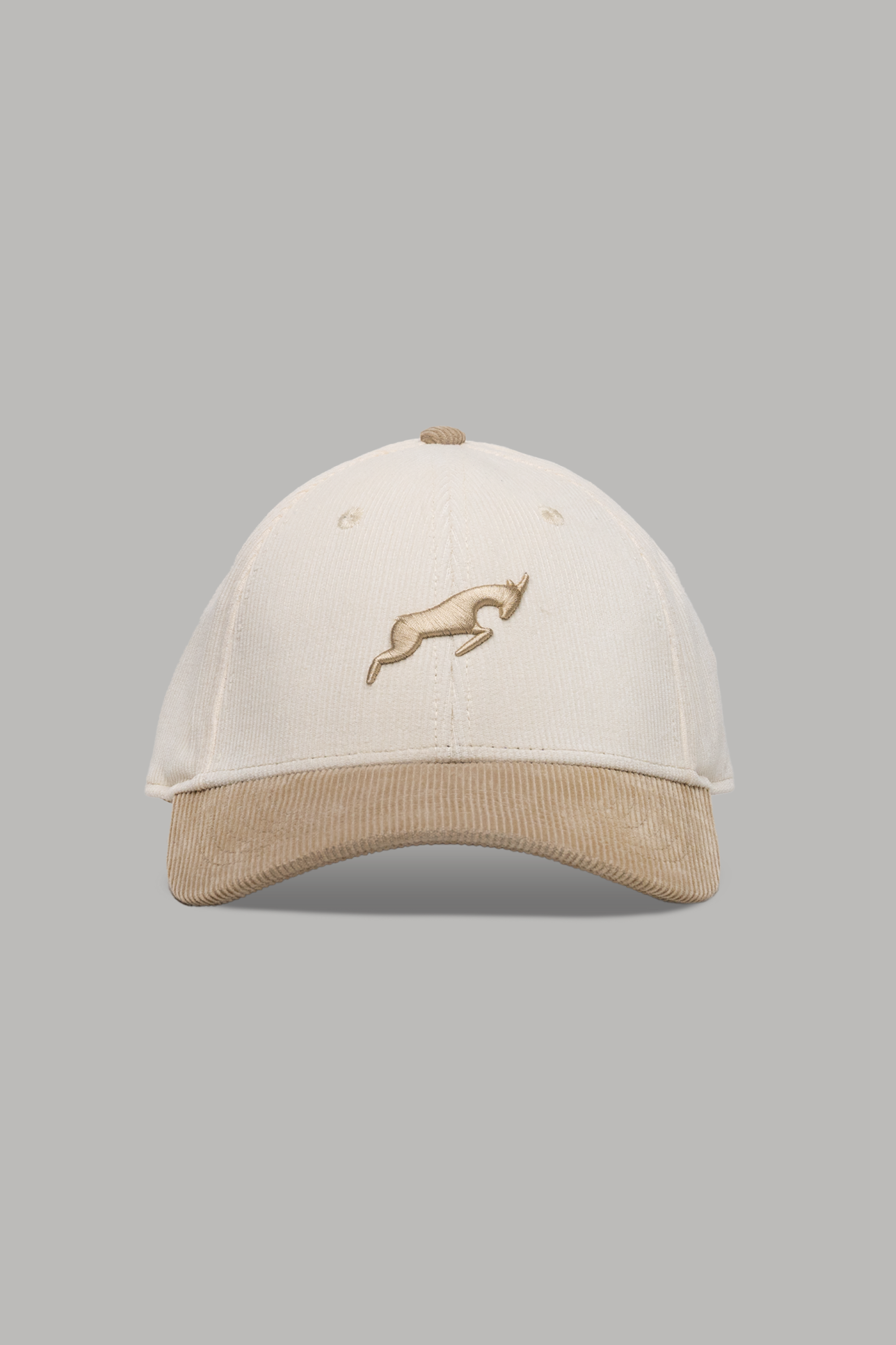 Corduroy Cream & Beige Golf Hat