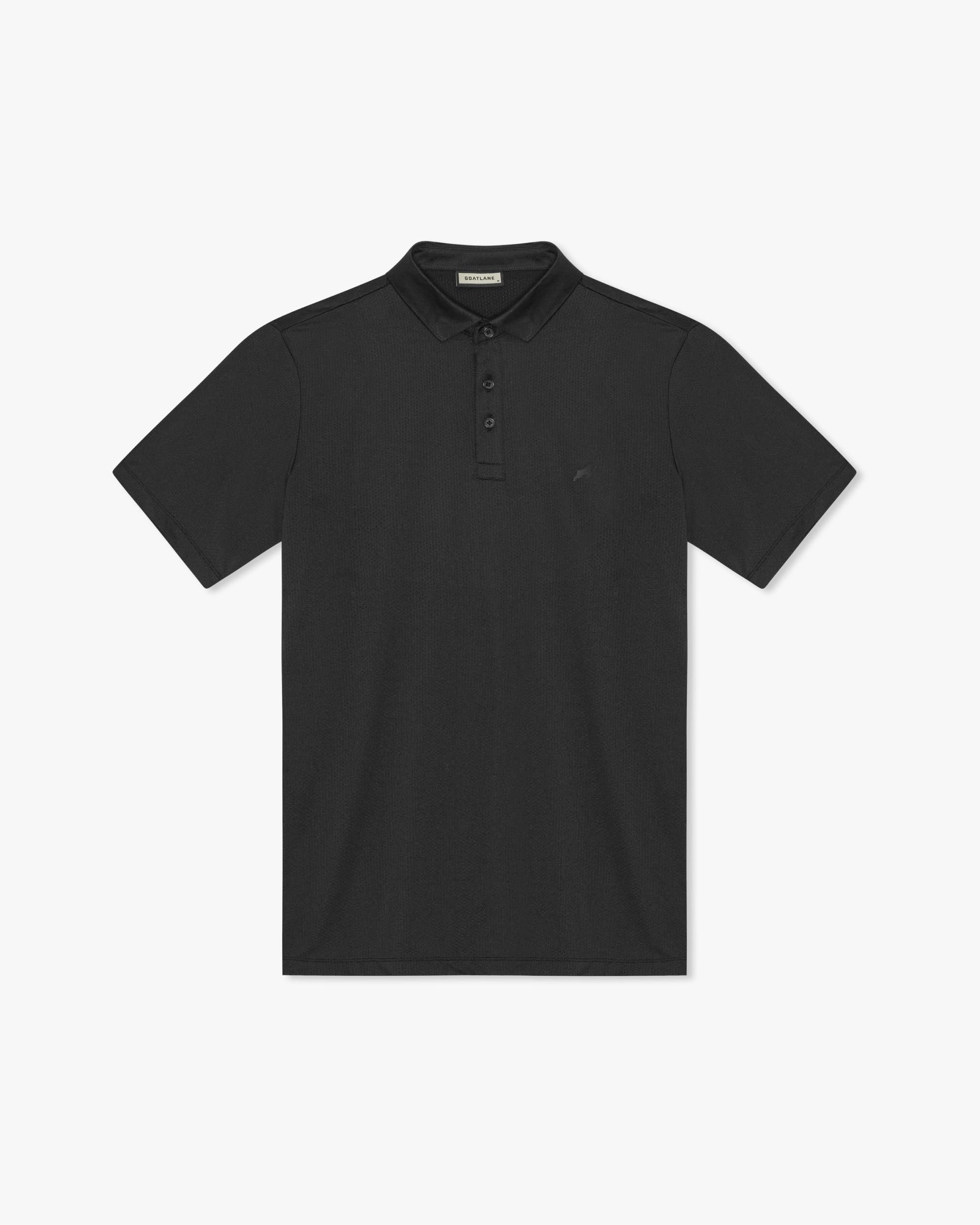 Black Golf Tech Mesh Polo
