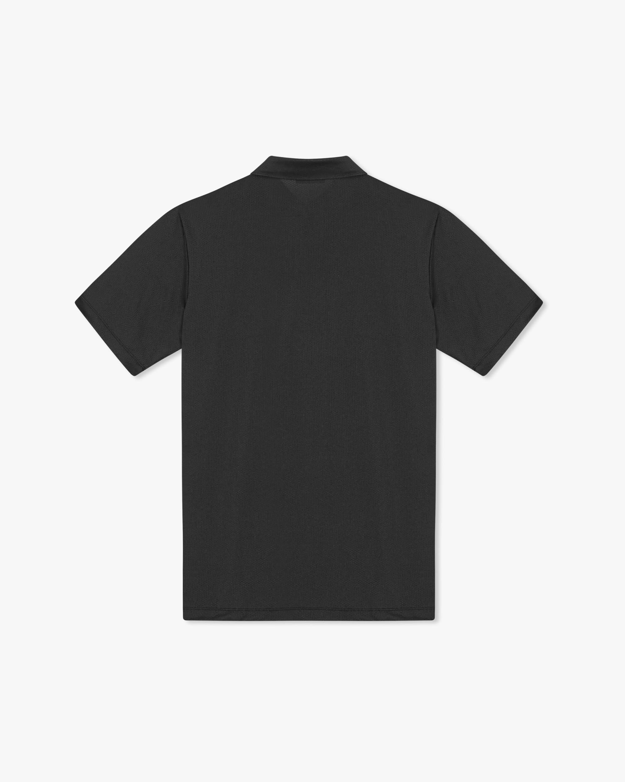 Black Golf Tech Mesh Polo