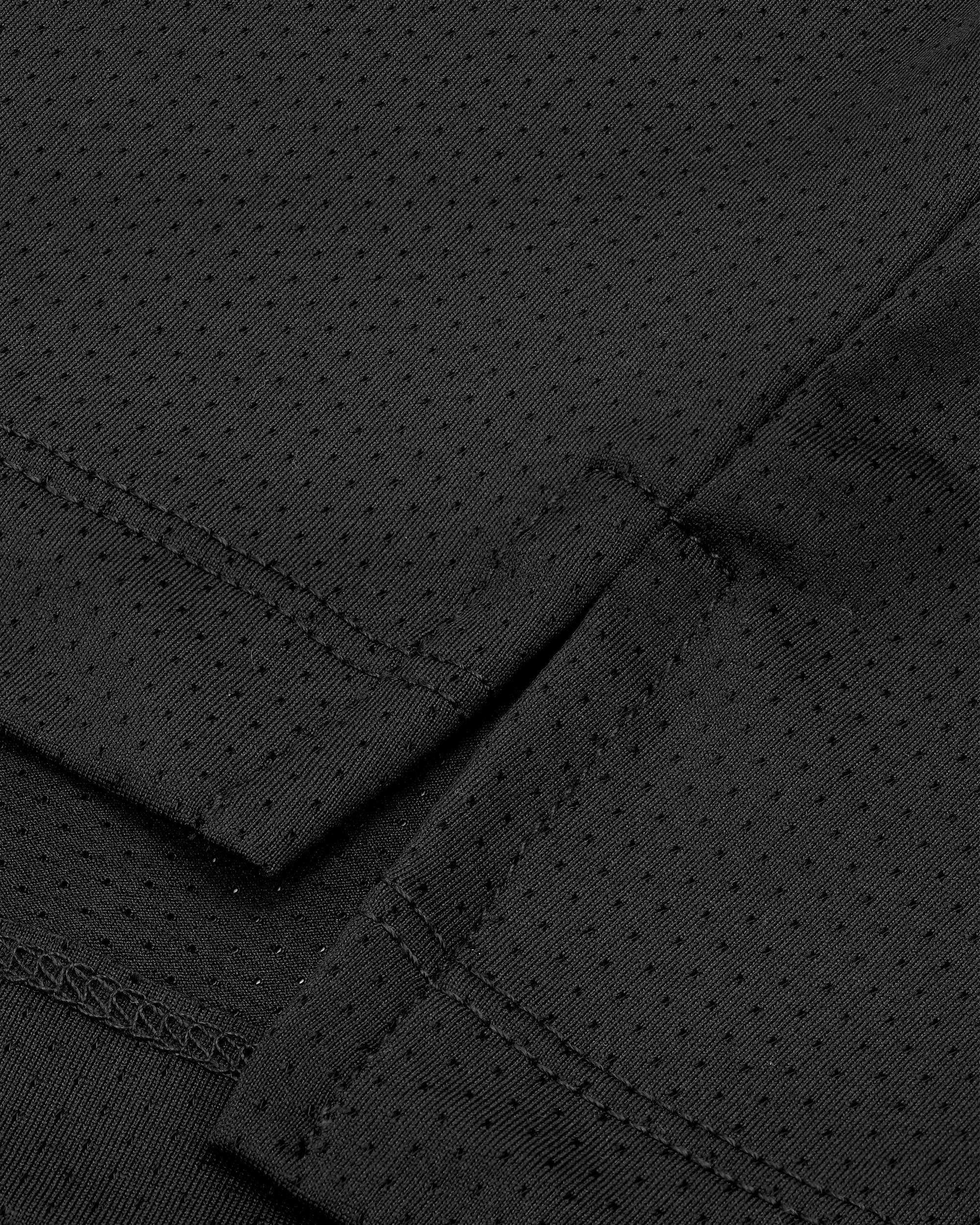 Black Golf Tech Mesh Polo