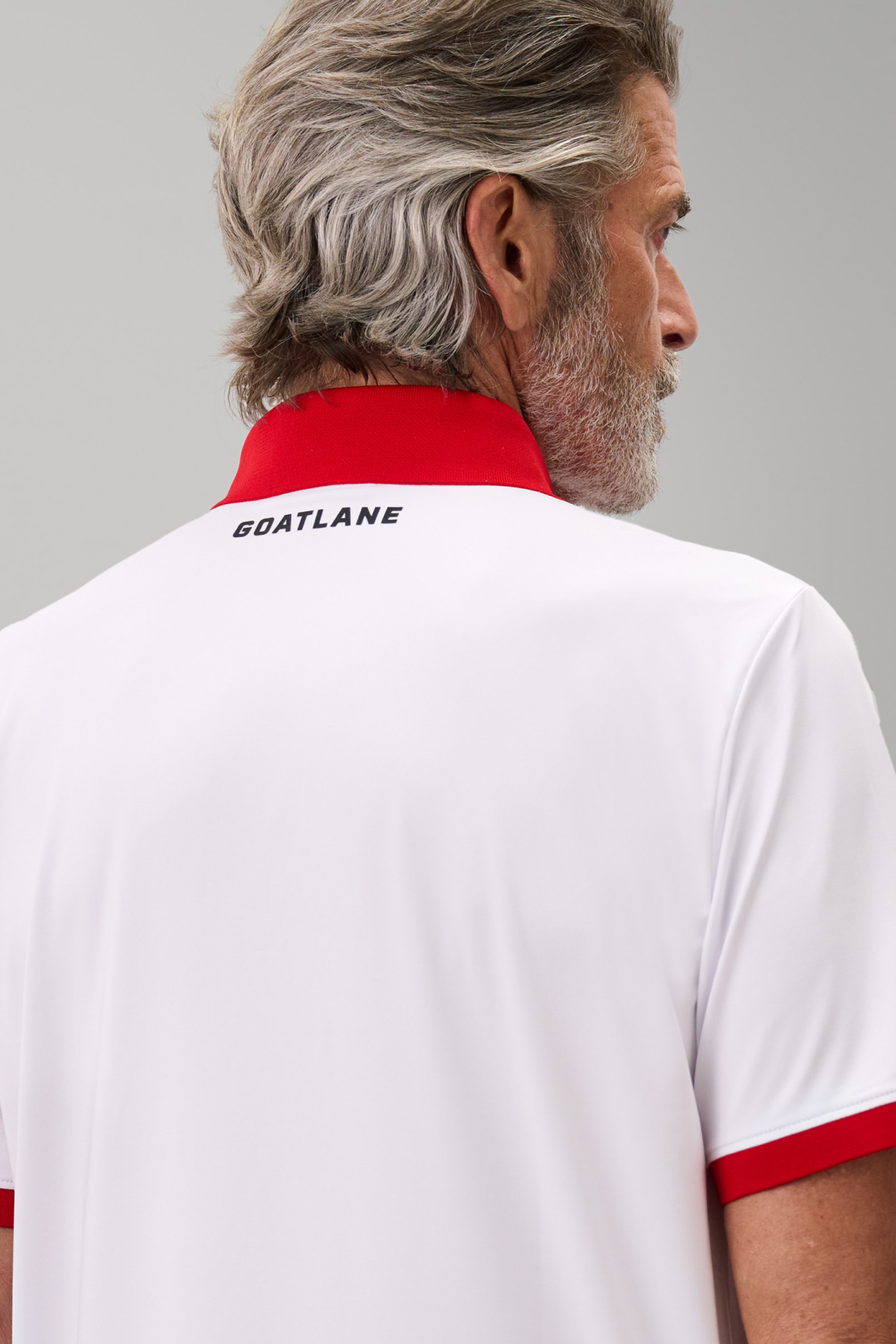 Golf Tech Solid Polo - White / Red