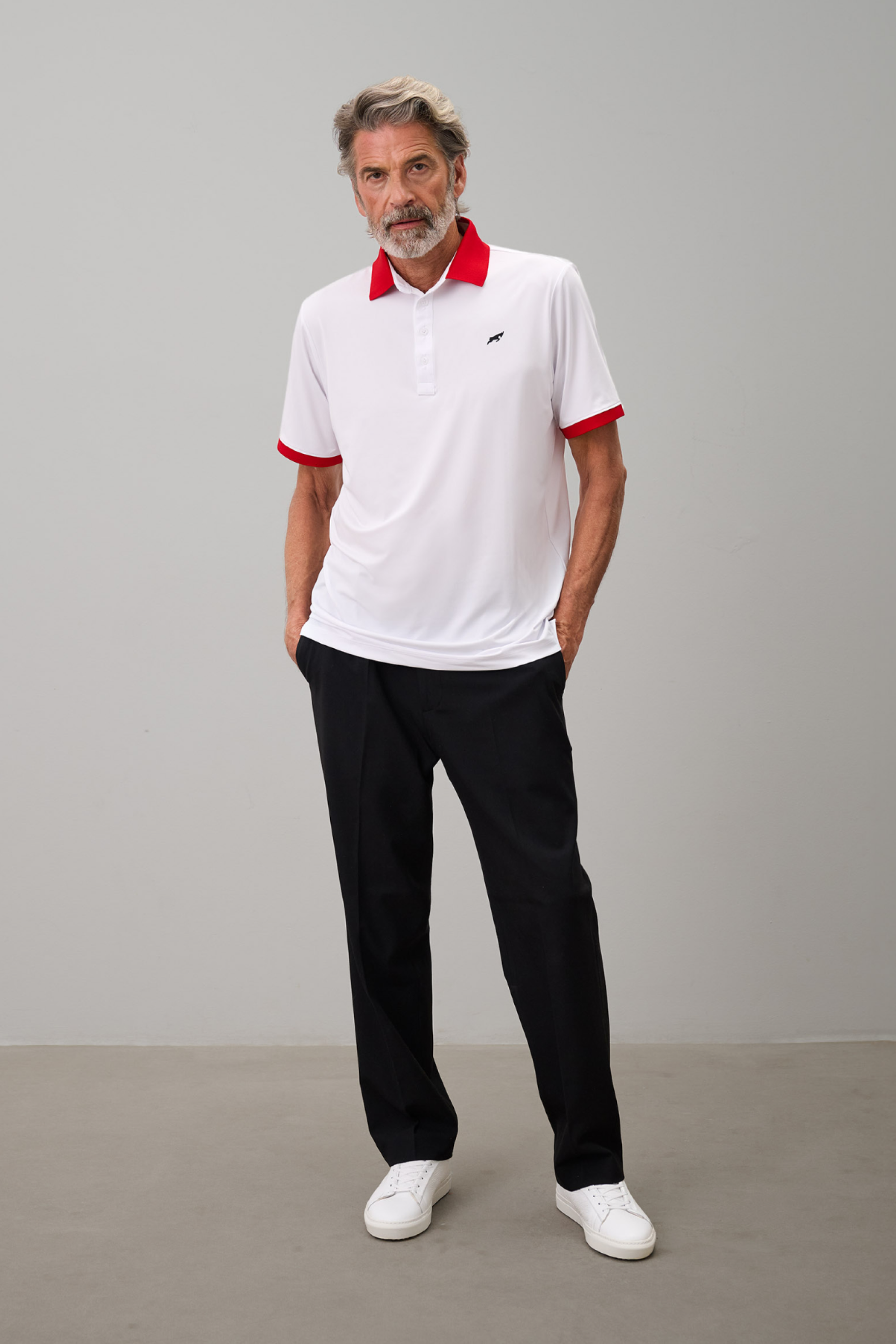 Golf Tech Polo Red Collar