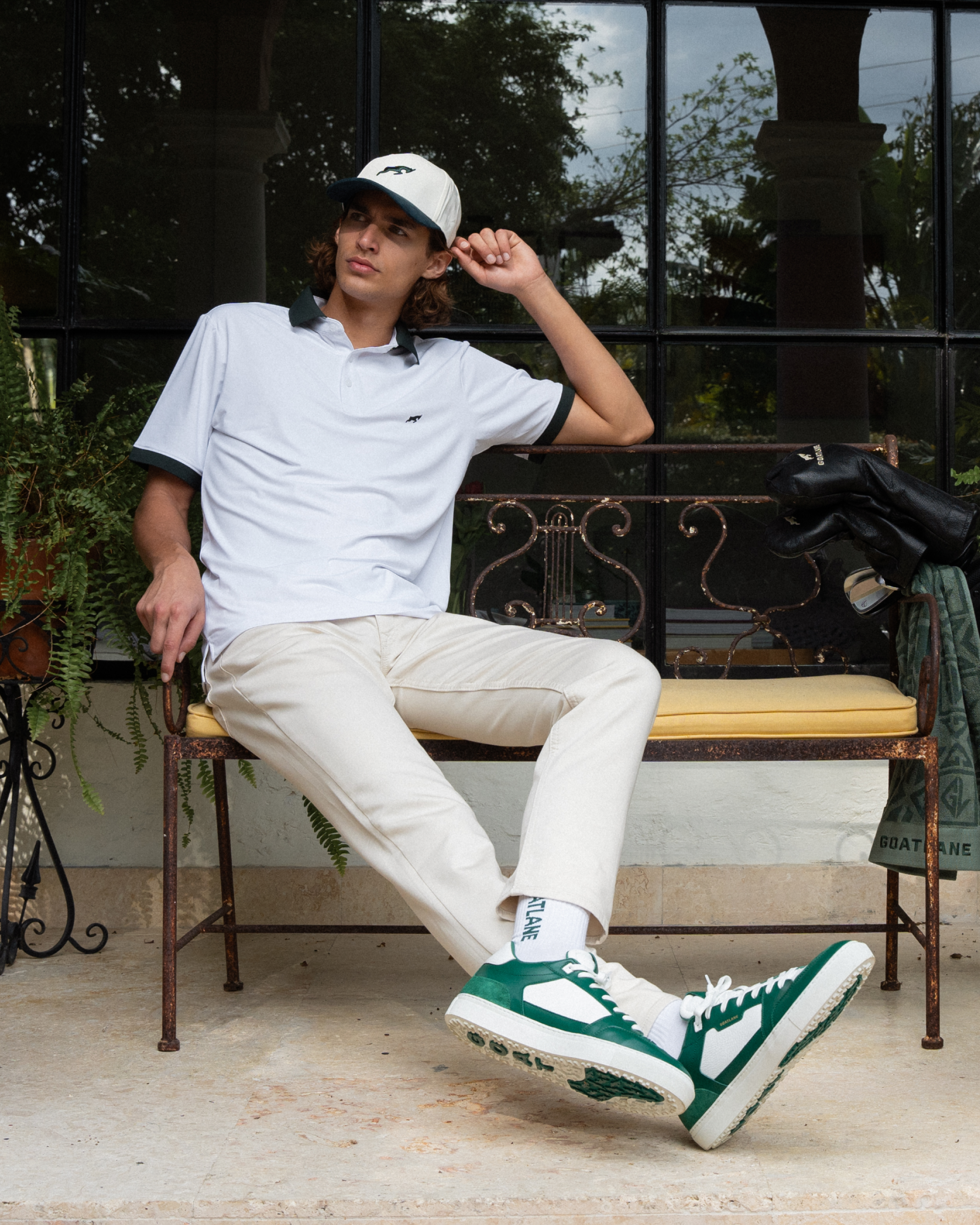 Golf Tech Polo Green Collar