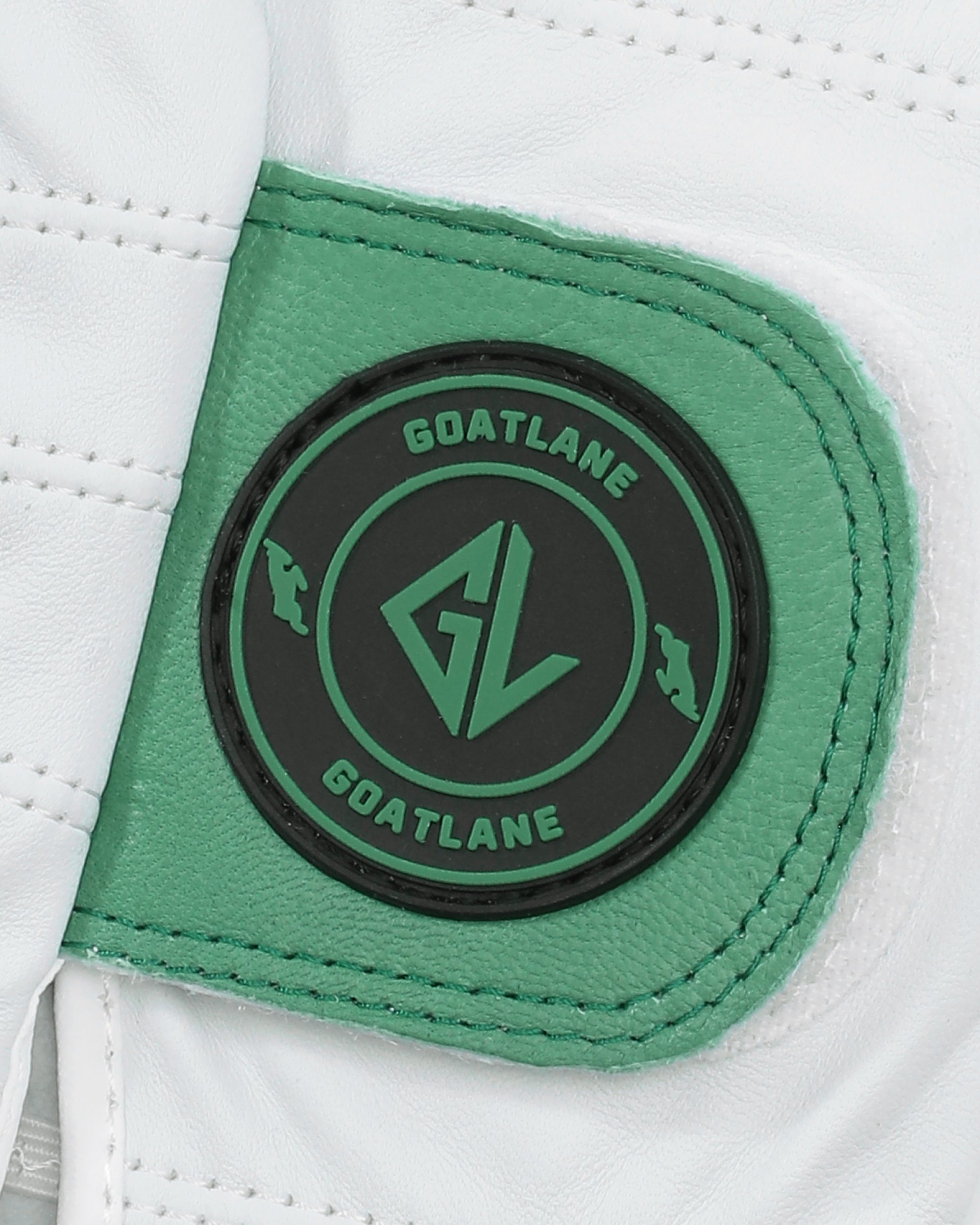 White/Green Glove Cabretta Leather